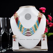 Crystal necklaces from online jewellery store Taj Pearl (Shipping free