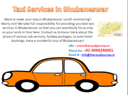 taxi services in Bhubaneswar